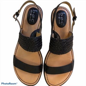 Born b.o.c. Black Slingback Sandals COSTA 9M NIB